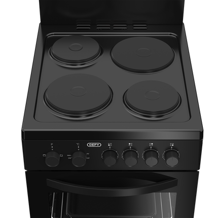 DEFY 50CM BLACK 4 PLATE COMPACT COOKER - DSS554