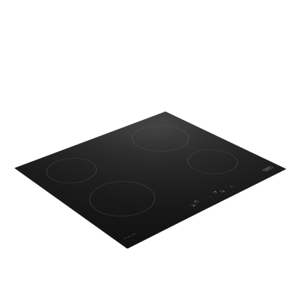 DEFY 65CM SLIMLINE TOUCH CONTROL BLACK GLASS HOB - DHD406A