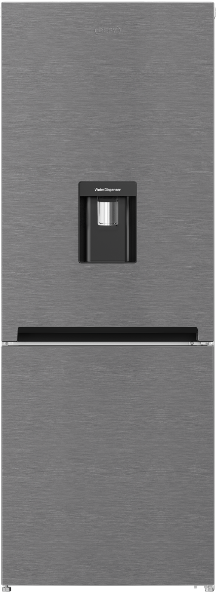 DEFY 323L BOTTOM FREEZER FRIDGE METALIC WITH WATER DISPENSER - DAC627