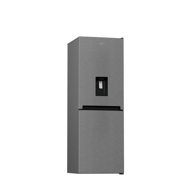 Defy DAC449 245L Satin Metallic Fridge Freezer with Water Dispenser