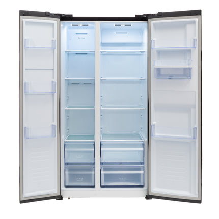 Defy 496L Side-by-Side Fridge Freezer Mirror Black Glass – DFF456