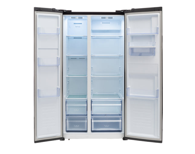 Defy 496L Side-by-Side Fridge Freezer Mirror Black Glass – DFF456