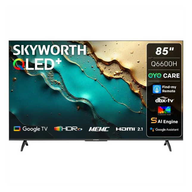 SKYWORTH 85" QLED PLUS GOOGLE TV  120HZ 4K - 85Q6600H