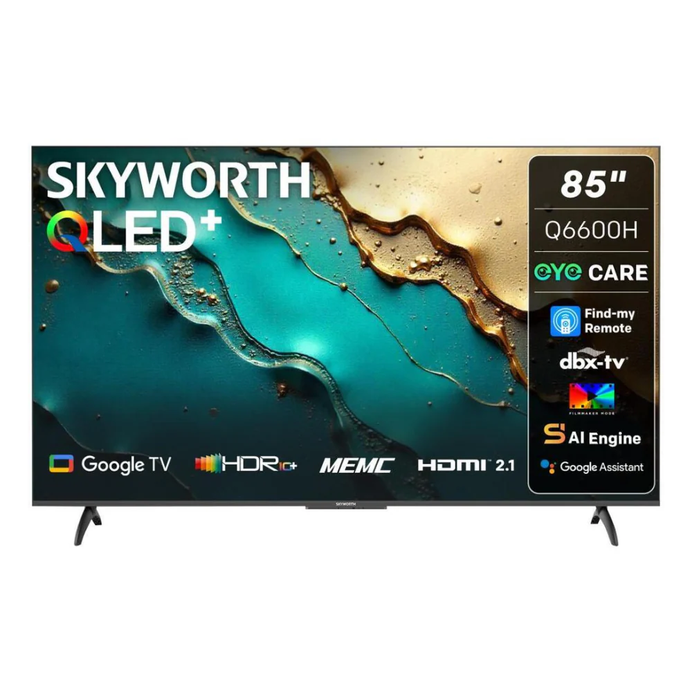SKYWORTH 85" QLED+ 120HZ 4K GOOGLE TV - 85Q6600H