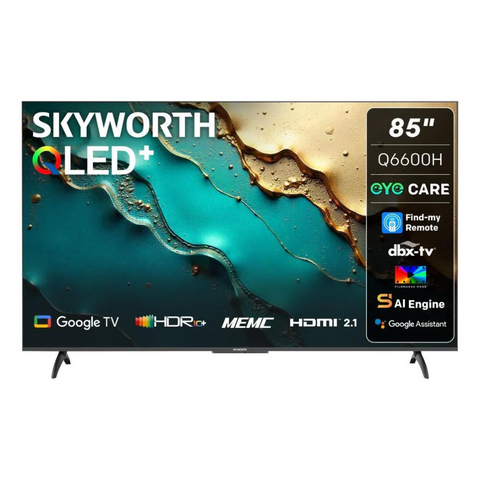 SKYWORTH 85" QLED+ 120HZ 4K GOOGLE TV - 85Q6600H