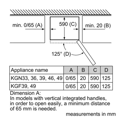 BOSCH SERIES 2 FREESTANDING FRIDGE-FREEZER - KGN36NL30Z