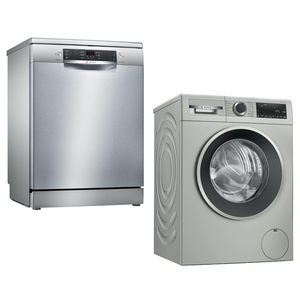 BOSCH SERIES 9KG WASHING MACHINE BOSCH 13 PLACE DISHWASHER COMBO WGA1440XZA SMS46NI00Z