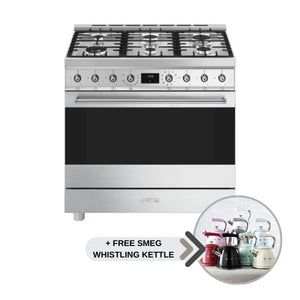 SMEG SYMPHONY GAS-ELECTRIC COOKER - C9MAXSSA2 - SILVER