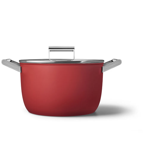 SMEG 26CM NON-STICK CASSEROLE DISH - CKFC2611RDM