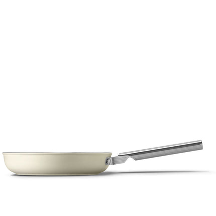 SMEG 24CM NON STICK 50'S STYLE FRYING PAN CREAM - CKFF2401CRM