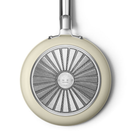 SMEG 24CM NON STICK 50'S STYLE FRYING PAN CREAM - CKFF2401CRM