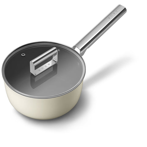 SMEG 20CM NON-STICK SAUCEPAN CREAM - CKFS2011CRM