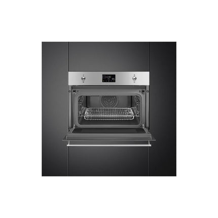 SMEG CLASSIC COMPACT MICROWAVE WITH GRILL - SO4301M0X