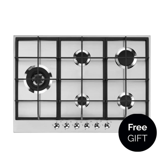 SMEG GAS HOB 72CM STAINLESS 5 BURNER - PX375LSA