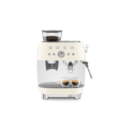 SMEG ALL IN ONE ESPRESSO COFFEE MACHINE WITH BUILT-IN GRINDER & MILK FROTHER - EGF03
