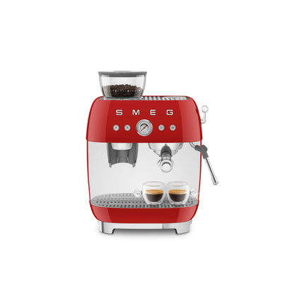 SMEG ALL IN ONE ESPRESSO COFFEE MACHINE WITH BUILT-IN GRINDER & MILK FROTHER - EGF03