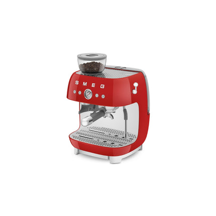 SMEG ALL IN ONE ESPRESSO COFFEE MACHINE WITH BUILT-IN GRINDER & MILK FROTHER - EGF03