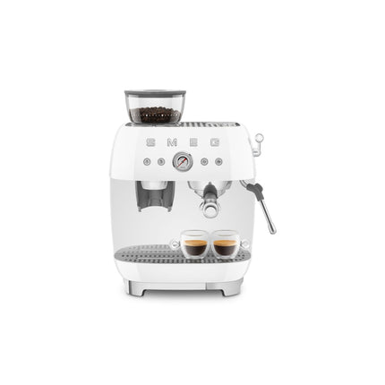 SMEG ALL IN ONE ESPRESSO COFFEE MACHINE WITH BUILT-IN GRINDER & MILK FROTHER - EGF03