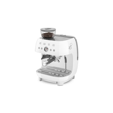 SMEG ALL IN ONE ESPRESSO COFFEE MACHINE WITH BUILT-IN GRINDER & MILK FROTHER - EGF03