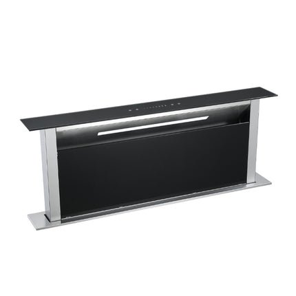 Falco FAL-90-DDG-BG 90cm Black Glass Downdraft Extractor