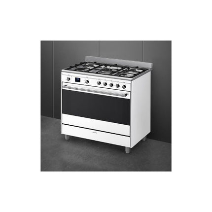 SMEG 90CM CONCERT GAS-ELECTRIC COOKER - SSA91MAWH2