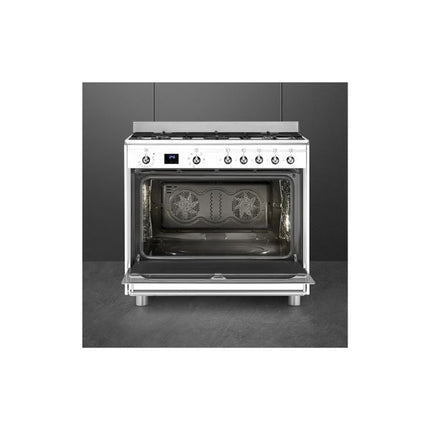 SMEG 90CM CONCERT GAS-ELECTRIC COOKER - SSA91MAWH2