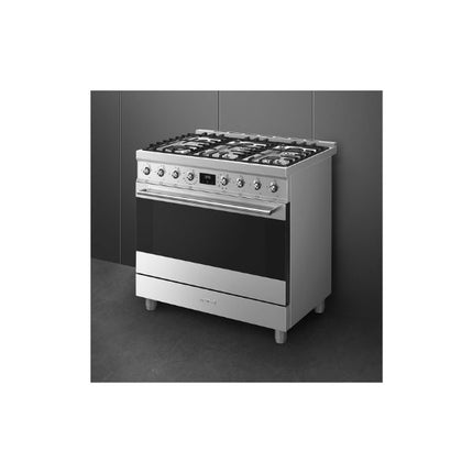 SMEG SYMPHONY GAS-ELECTRIC COOKER - C9MAXSSA2 - SILVER