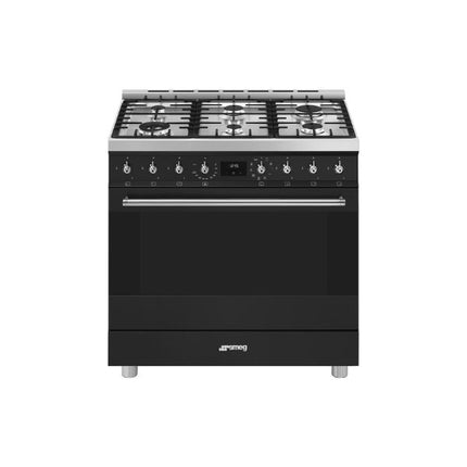 SMEG SYMPHONY GAS-ELECTRIC COOKER - C9MAMBSSA2 - BLACK