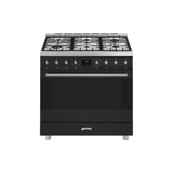 SMEG SYMPHONY GAS-ELECTRIC COOKER - C9MAMBSSA2 - BLACK