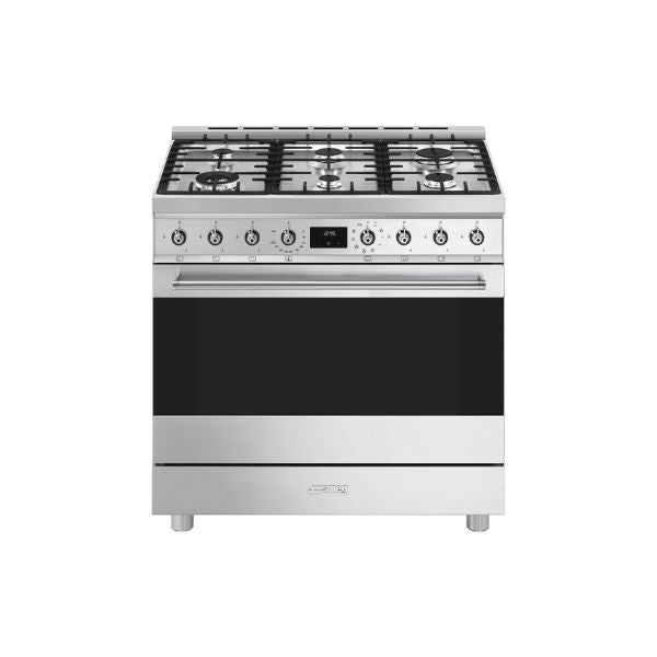 SMEG SYMPHONY GAS-ELECTRIC COOKER - C9MAXSSA2 - SILVER
