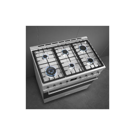 SMEG SYMPHONY GAS-ELECTRIC COOKER - C9MAXSSA2 - SILVER
