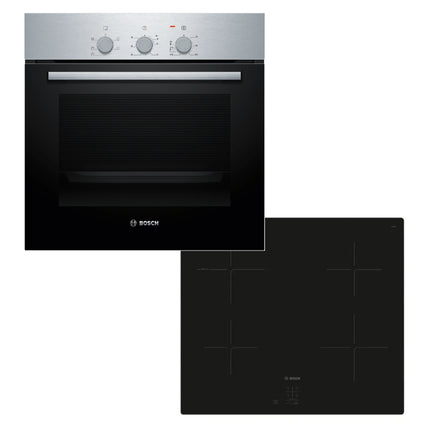 BOSCH 60CM BUILT IN OVEN & INDUCTION HOB COMBO HBF011BR2Z + PUG61KAA5E