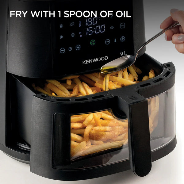 KENWOOD 9L AIR FRYER WITH GRILL FUNCTION & WINDOW - HFG92.000BK