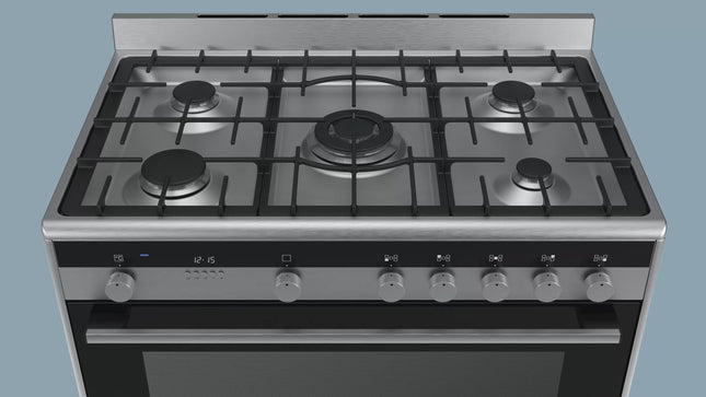 SIEMENS 90CM IQ500 5 BURNER GAS/ELECTRIC COOKER - HQ737357Z
