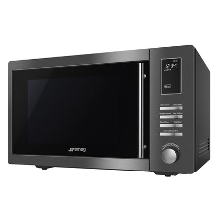 SMEG 25L MICROWAVE WITH GRILL DARK INOX COUNTERTOP - MOE25B