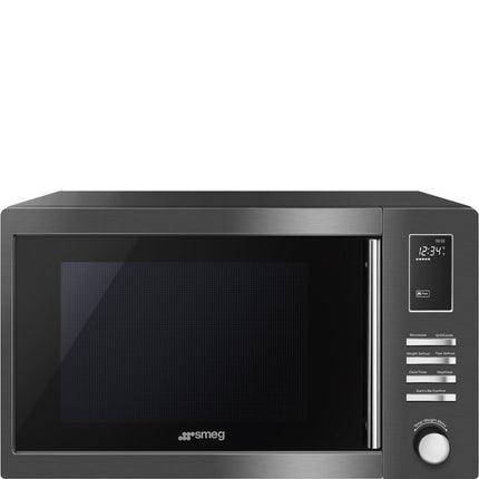 SMEG 25L MICROWAVE WITH GRILL DARK INOX COUNTERTOP - MOE25B