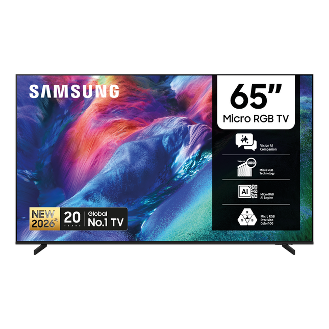 Samsung 65 Inch Micro RGB R85H 4K Vision AI Smart TV (2026) - MRA65R85HAUXXA