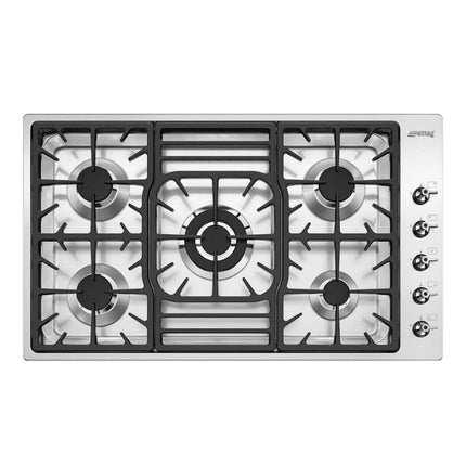 SMEG 90CM GAS HOB 5 BURNER ULTRA LOW PROFILE STAINLESS STEEL - PGF95SA