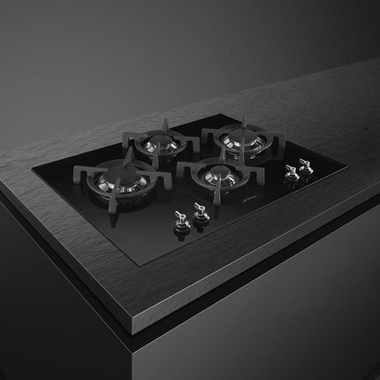 SMEG 65CM GAS ON GLASS  HOB - PV364LCN