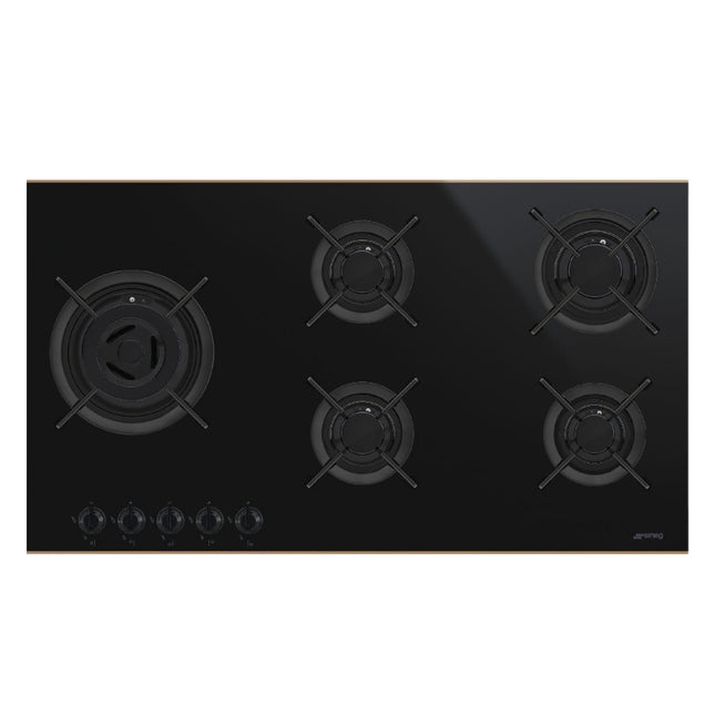 SMEG 90CM DOLCE STILL NOVO  GAS ON GLASS HOB - PV695LCNR