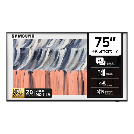 Samsung 75 Inch The Frame LS03HE 4K Vision AI Smart TV (2026) - QA75LS03HEUXXA