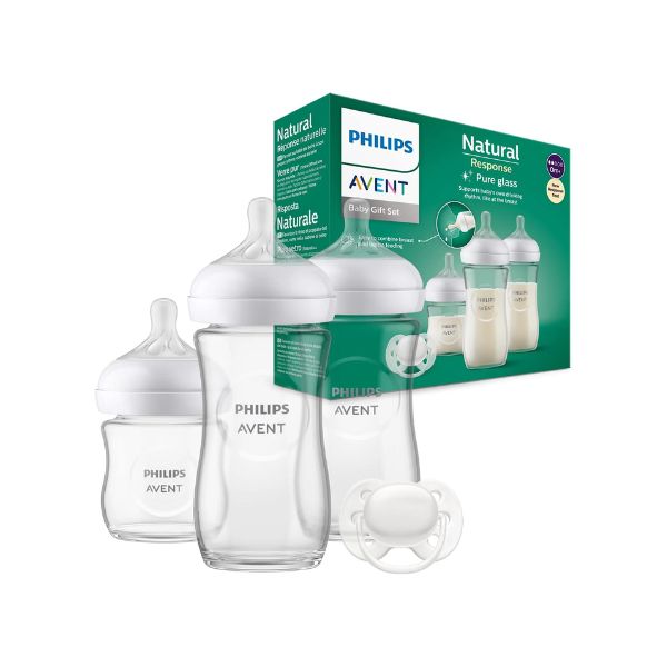 PHILIPS AVENT NATURAL RESPONSE NEWBORN GLASS GIFT SET - SCD878/11