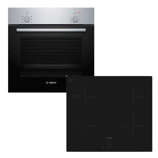 BOSCH 60CM BUILT-IN OVEN - HBF010BR1Z + BOSCH 60CM  INDUCTION HOB - PUG61KAA5E