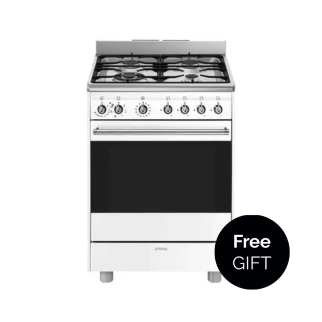 SMEG 60CM CONCERT GAS-ELECTRIC COOKER - SSA60MWH2