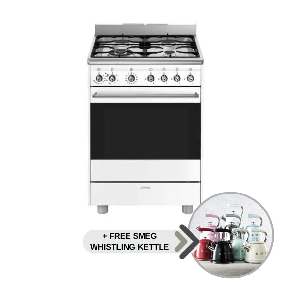 SMEG 60CM CONCERT GAS-ELECTRIC COOKER - SSA60MWH2