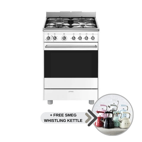 SMEG 60CM CONCERT GAS-ELECTRIC COOKER - SSA60MWH2