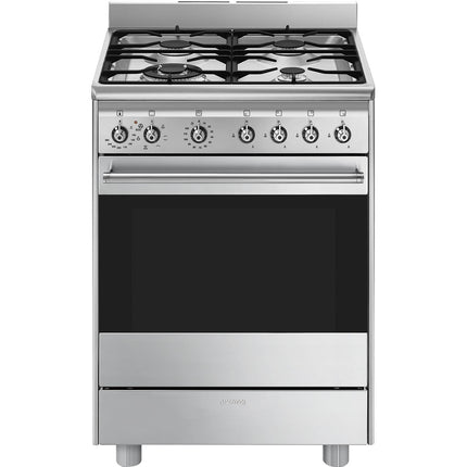 SMEG 60CM CONCERT GAS/ELECTRIC COOKER STAINLESS STEEL - SSA60MX2