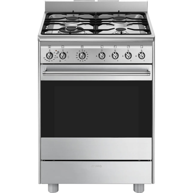 SMEG 60CM CONCERT GAS/ELECTRIC COOKER STAINLESS STEEL - SSA60MX2
