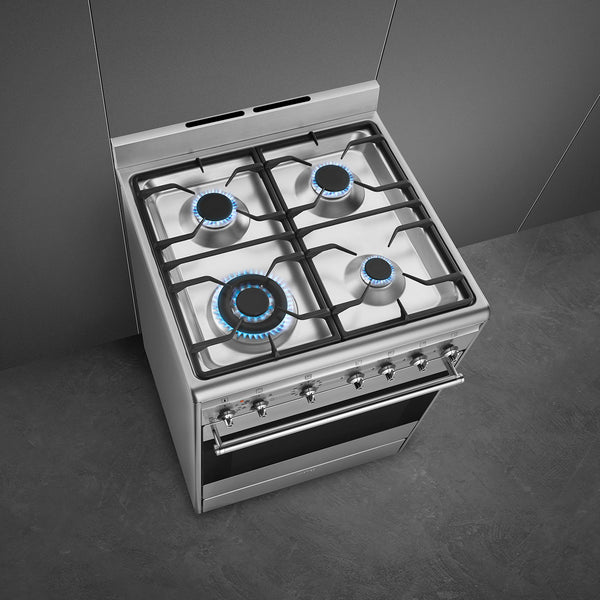 SMEG 60CM CONCERT GAS/ELECTRIC COOKER STAINLESS STEEL - SSA60MX2