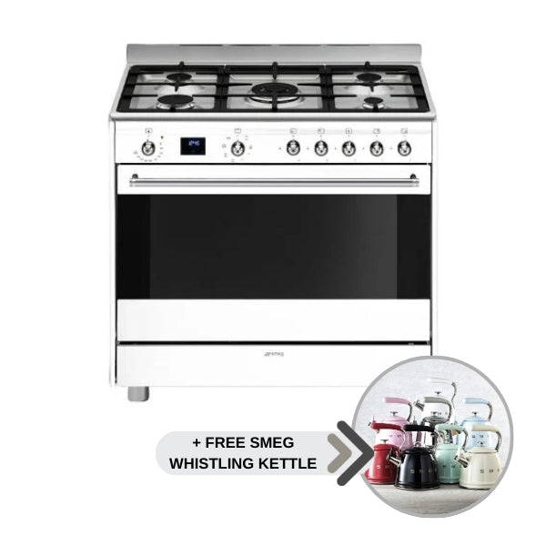SMEG CONCERT GAS-ELECTRIC COOKER - SSA91MAWH2
